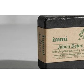 Jabón Immi Detox Carbón Activado 100g Piel Grasa Limpieza Profunda