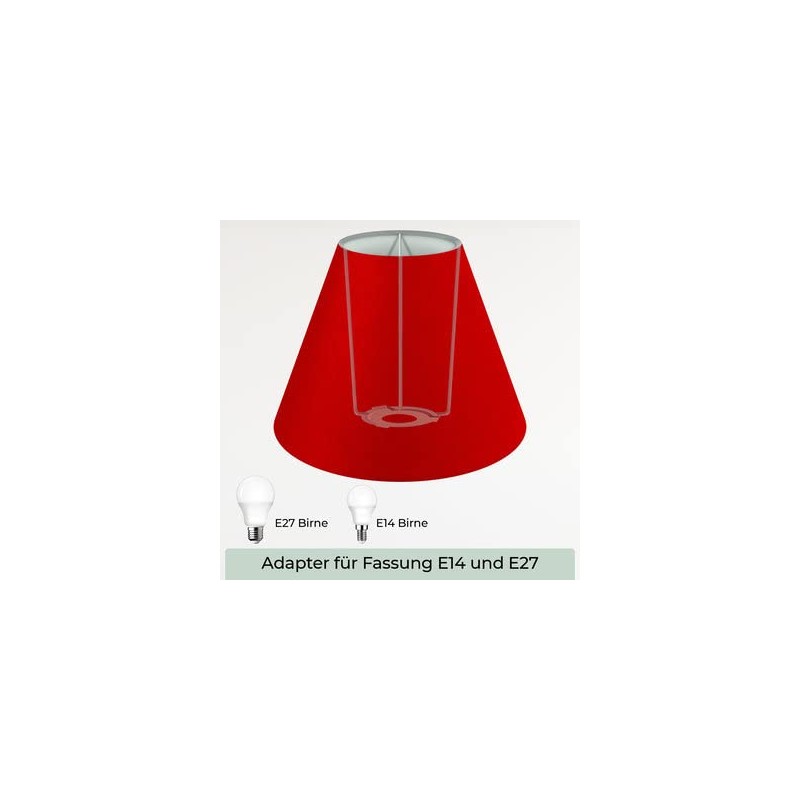 Wogati® Lampshade, Various Sizes and Colours, Colour: Red / Size: