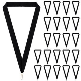30 Pcs Award Neck Ribbons Black Medal Ribbons Neck Ribbons for Medals, Flat Award Medals Neck Lanyards with Snap Clips Medal Lanyard for Kids Adults Student Competitions Sports Meeting Achievement