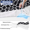 Smiry 2 Pack Rectangle Table Cloth 4 Foot, Waterproof Elastic