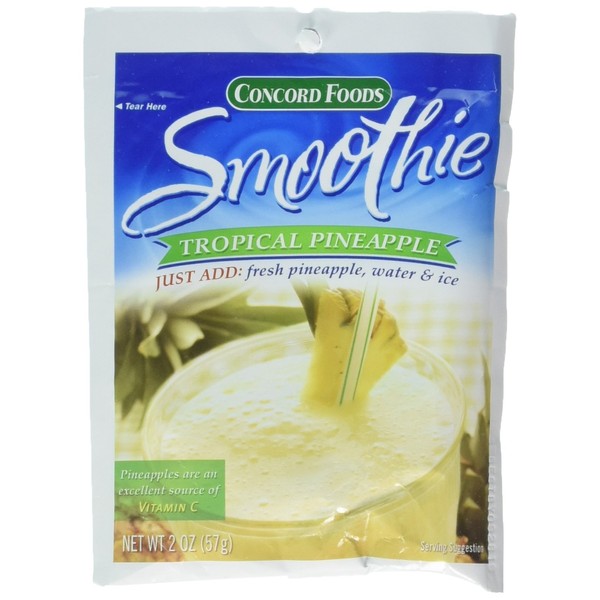 Concord Pineapple Smoothie Mix, 2 -Ounce (Pack of 6)