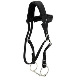 Horse Snaffle Bridle with Rein Red Adjustable Horse Halter Harness Horse Headstalls horse bit with Soft Cushion for Horse Black/Medium