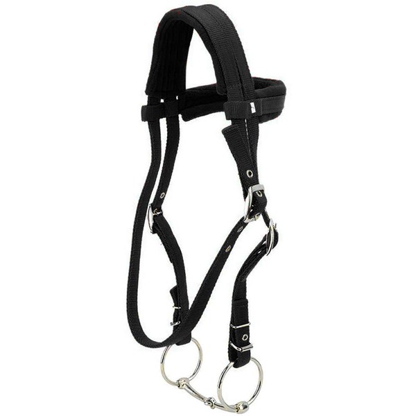 Horse Snaffle Bridle with Rein Red Adjustable Horse Halter Harness