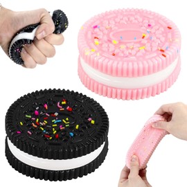 Dayingjiang 2 Packs Taba Squishy Cookie Squishies Fidget Toys Adults, Squeeze Toys Sticky Sensory Toys for Kids with Autism, Stress Balls for Adults Fidgets Birthday Gifts Party Favors for Kids