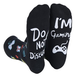 Do Not Disturb I'm Gaming Socks Funny Socks Gamer Socks Stocking Stuffers for Boys