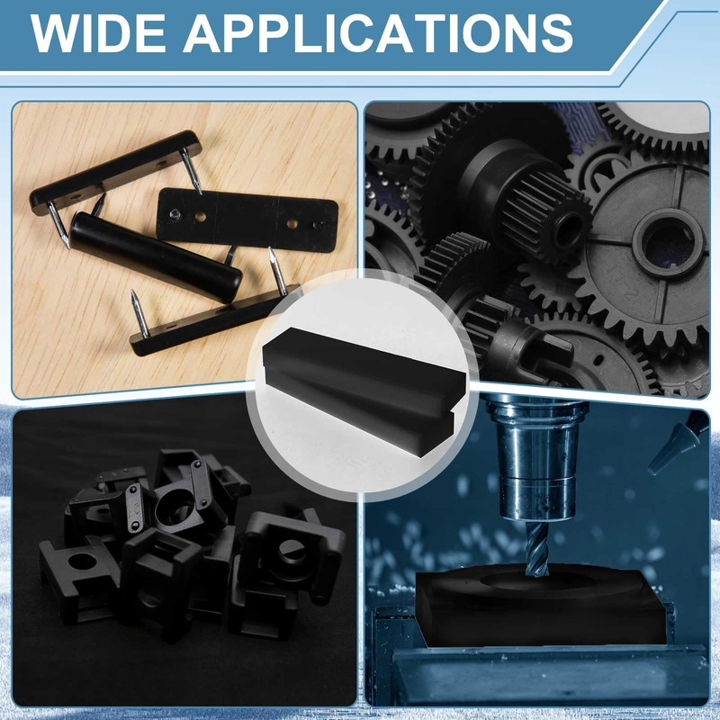 Colingmill 2 Pcs HDPE Plastic Block 2" x 3" x