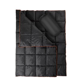 REDCAMP Alternative Down Camping Blanket, Waterproof and Warm Outdoor Travel Quilt for Camping, Hiking and Backpacking, 79"x59", Black
