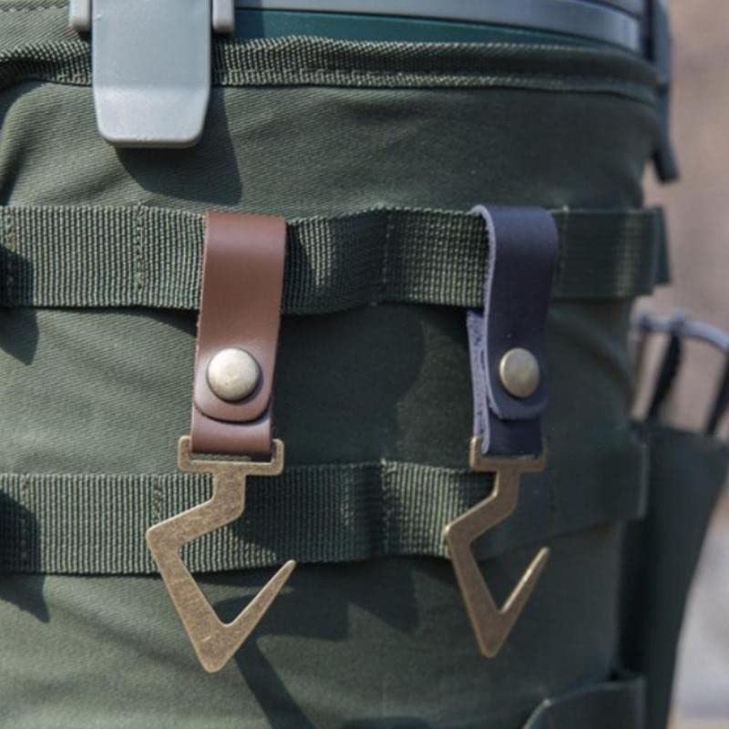 Buer Homie 5 PCS PU Leather Hooks, Multifunctional Leather Hangers,