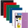 Five Star Spiral Notebooks Plus Study App, 6 Pack, 3