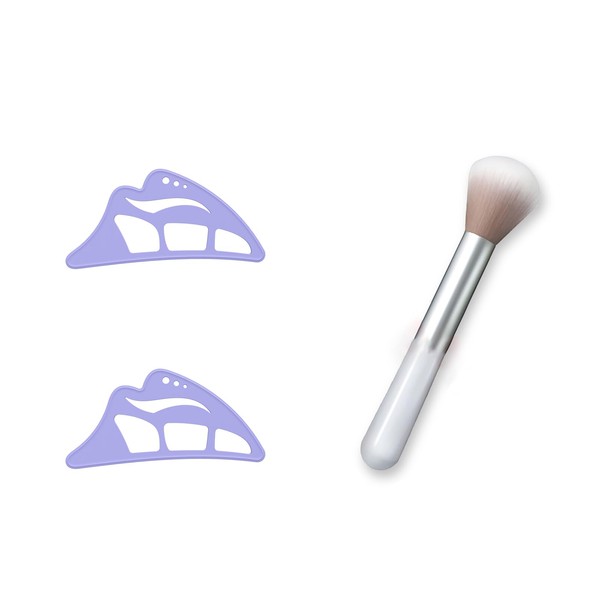 2 Pcs Eye Makeup Stencil Tool Purple Silicone Eyeshadow Eyeliner