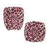 Fiqyvagox Leopard Print Black Pink Stretchy Cover for Office Chair