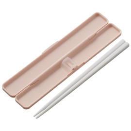 Skater ABC3AG-A Chopsticks & Chopsticks Case Set, 7.1 inches (18 cm), Antibacterial, Dullness, Pink, Made in Japan