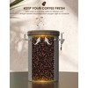 HAIOOU Airtight Coffee Canister Wood Grain [New Version], 22OZ Large