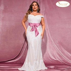 JasGood Women's Sash Dress Belt for Wedding Party Long Sash Bridal Belt for Special Occasions, 10-Peach Pink