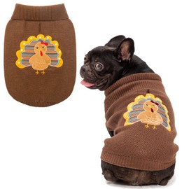 EXPAWLORER Thanksgiving Dog Turkey Sweaters, Soft and Warm Pullover Knit Winter Clothes,Chicken Pattern Dog Sweaters Pet Outfits Coats for Cold Weather