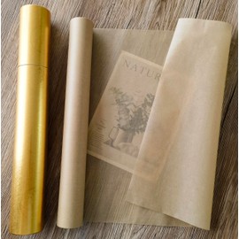 MLNSUNNY 13.8" x 787" Antiqued Tea Bag Paper Roll - Wet Strength Tissue for DIY Art, Tracing, Collage, Book Binding Repair | Handmade Lanterns & Cyanotype | Vintage Craft Decorative Paper