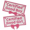 Tavashome Funny Certified Good Boy Dog Harness Patch with Bow