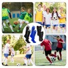 Marjoramy 2 Pairs Kids Football Socks with Shin Guards 4-12