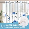 Gdmoon No Hook Flower Shower Curtain, Snap in Fabric Liner
