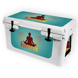 MightySkins (Cooler Not Included) Skin Compatible with RTIC 45 Cooler (2017 Model) - Namaste | Protective, Durable, and Unique Vinyl Decal wrap Cover | Easy to Apply | Made in The USA