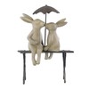 SPI Home 21107 Bunny Lovers on Bench Garden Decor