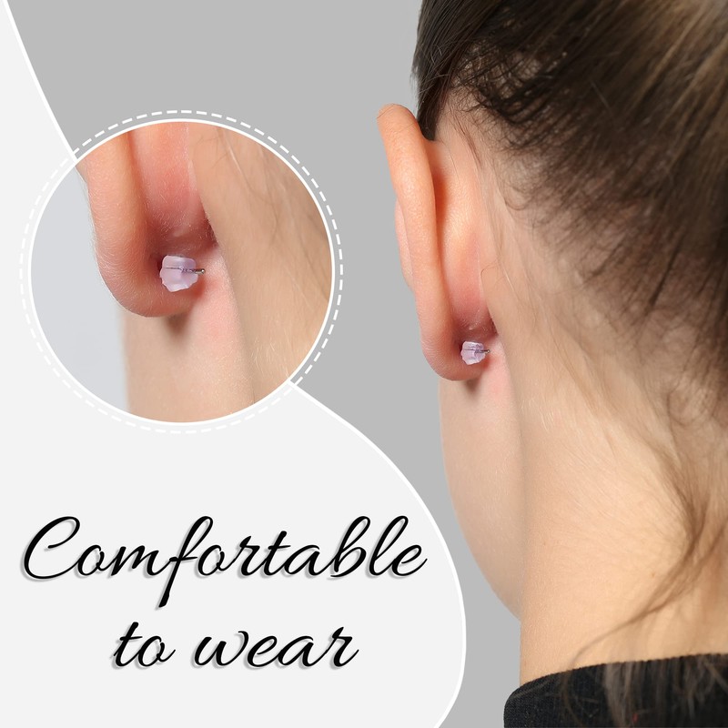 Rubber Earring Backs Soft Clear Earring Backings for Studs Hypoallergenic