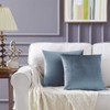 Decorative Throw Pillow Covers 16x16,Grey Blue Square Couch Pillow Covers,Velvet