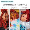 8 Packs Springy Afro Twist Hair Red Marley Twist Braiding