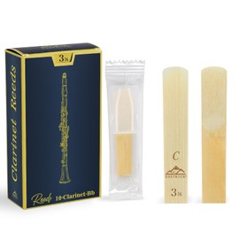 EASTROCK Thick Clarinet Reeds 2.5/3.0/3.5,for Clarinet Beginner and Player,Strength 3.5,Pack of 10