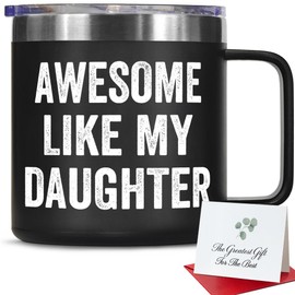 Awesome Like My Daughter Funny Tumbler Mug Gifts for Dad Step Dad from Daughter, Best Dad Gifts for Dad, Humor Dad Joke Mug Gift, Cool Dad Mug Gifts for Birthday, Fathers Day Mug Gifts for Dad Father