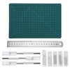 Carving Hobby Knife Kit Cutting Mat Handle Blades Ruler Art