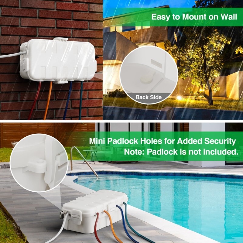 Flemoon [2 Pack] Outdoor Electrical Box Waterproof, Medium Weatherproof Electrical