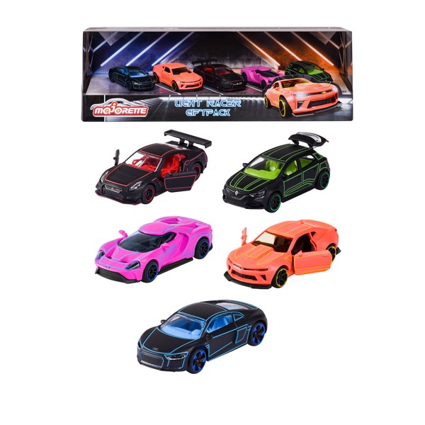 Majorette 212053179 Race LIGHTRACERS 5 Cars Gift Box for Kids
