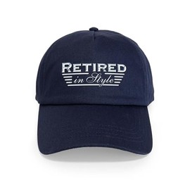 CafePress Retired in Style Cap Unique Adjustable Baseball Hat Navy