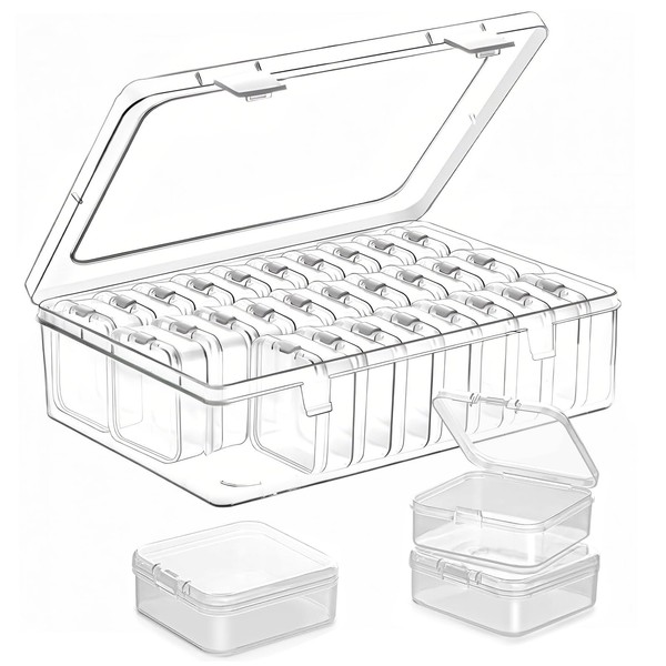 NLONLL 30-Piece Small Storage Box with Lid 5.5 x 5.5