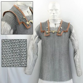 Lorica Hamata Roman Knight Medieval 16g Steel Chainmail Armor Extra Large