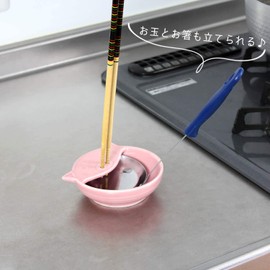 Kotatsu Tamata, Vegetable Chopstick Table, Approx. Diameter 4.6 x Maximum Width 5.1 x Height 1.4 inches (11.8 x 13 x 3.5 cm), Ladle, Chopstick Holder, Convenient, Kitchen Utensils (Dishwasher Safe)