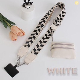2025 New Crossbody Phone Strap, Anti-loss for Phone with Wallet Crossbody, Clip and Go Strap Crossbody With Zipper Pouch Wallet, Adjustable Phone Crossbody with Removable Wristlet, Gift for Mother's Day, Gift for Birthday:_Black