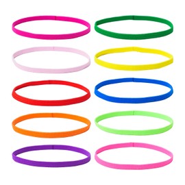 10 Pieces Of Colorful Headbands, Non-Slip Headbands, Seamless Hairbands, Sports And Running Hairbands, Elastic Thin Hairbands, Candy-Colored Thin Hairbands, Suitable For Sports And Fitness