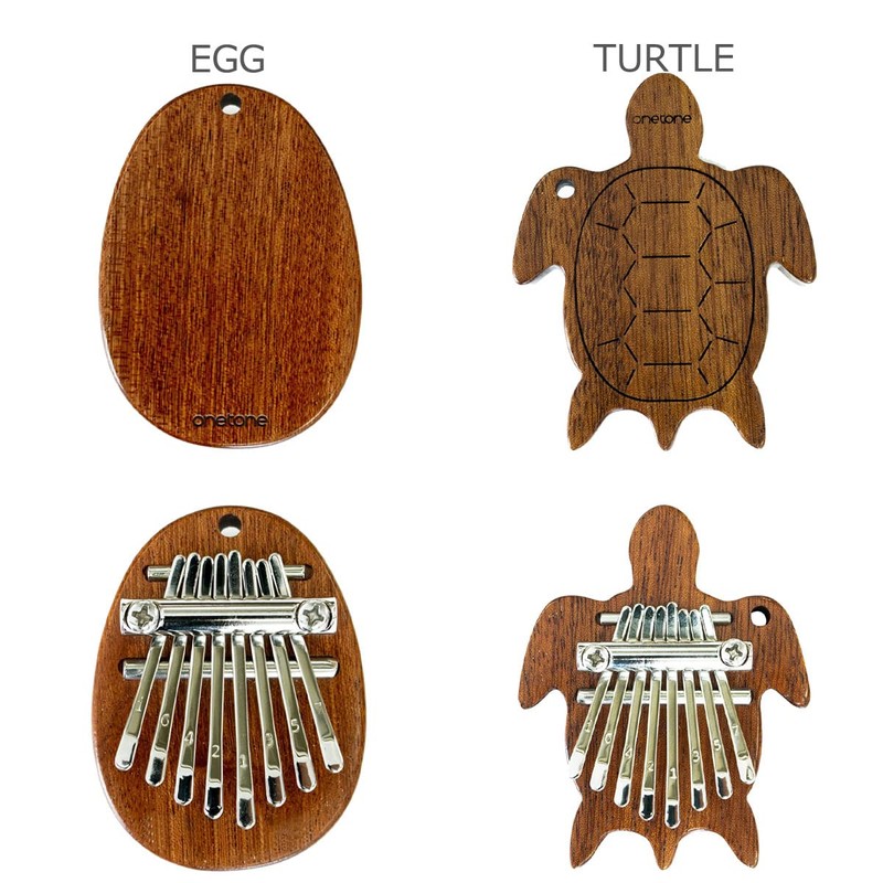 ONETONE OTKLM-101/TURTLE Kalimba (Thumb Piano) 8 Keys Veneer Mahogany Wood