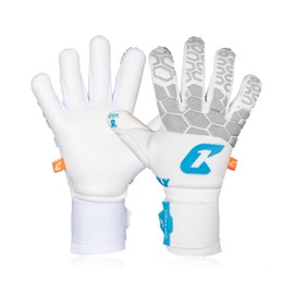 CATCH & KEEP Fly White Soul Men's Goalkeeper Gloves Size 6 I Professional Goalkeeper Gloves with Finger Protection, Thumb Support & Thicker Wrist Support