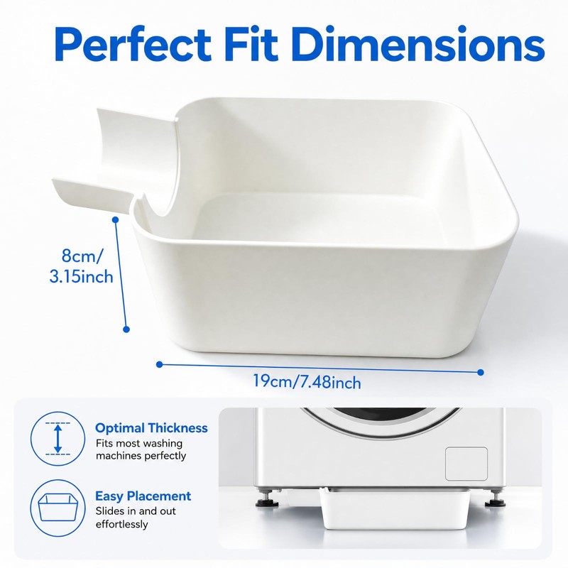 Washing Machine Drain Tray, Washer Leak Pan, Waterproof Non-Slip Drip