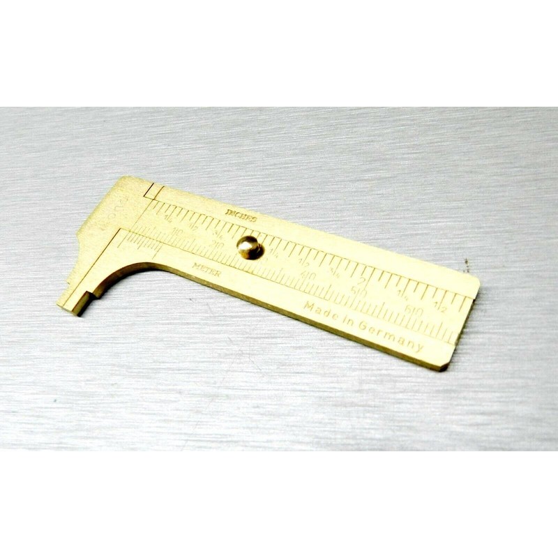 Brass Sliding Gauge Pocket Caliper Vernier 2-1/2" Measuring Tool Made