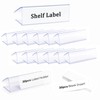 30pcs Plastic Shelf Label Holder, Clear Shelf Label Holder Wood