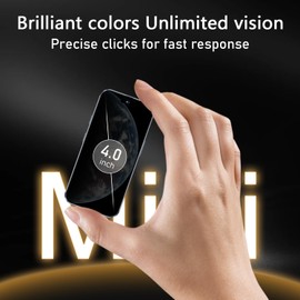 TOLLSEOOP 16 Mini Smartphone 4.0-inch HD Screen 3G mini Small Cellphone, Android 12, 3000mAh Battery, 2GB RAM+32GB ROM, Dual-SIM, Facial Recognition, Mini Pocket Smart Small Phone (Black)