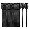 XJUULVC Long Spoon, 8.25" Disposable Plastic Ice Cream Spoons, 50Pcs