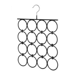 Whitmor Whitmor Folding Scarf/Accessory Hanger, Black & Chrome, 0. 47 x 12. 25 x 15. 88 inch