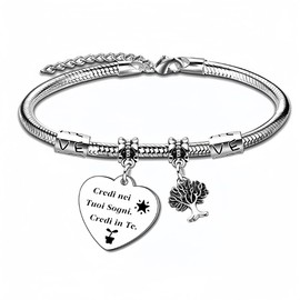 AWOGPID believe in yourself. This is your memory. An inspirational bracelet. The birthday gift for women, best friends, daughters, mother, colleagues, Metal