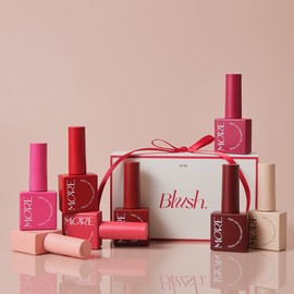 classic nail Moregel Blush Red Syrup Gel Burgundy 8-piece set + 2 top gels / 모어젤 블러쉬 레드 시럽젤 버건디 8종 세트+탑젤2개