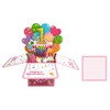 ZYOOO Happy 1st Birthday 3D Pop Up Greeting Card,First Birthday